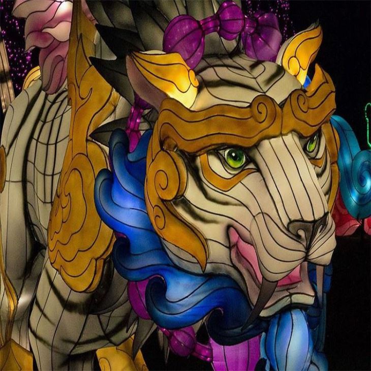 Festival Decoration Silk Lantern Tiger Lanterns