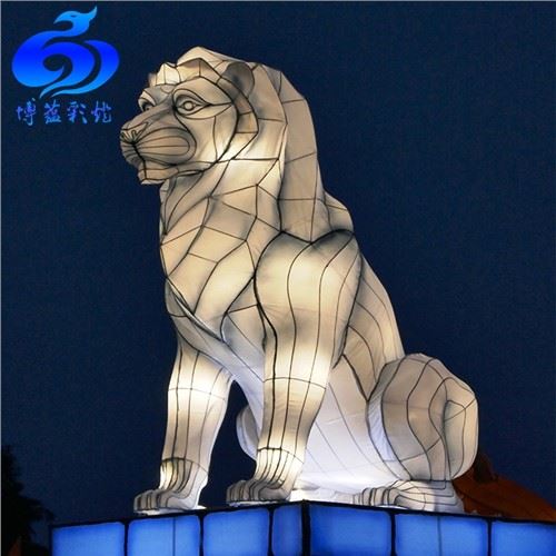 Park Dekorazzjoni LED Annimal Beautiful Silk Silk Fanal