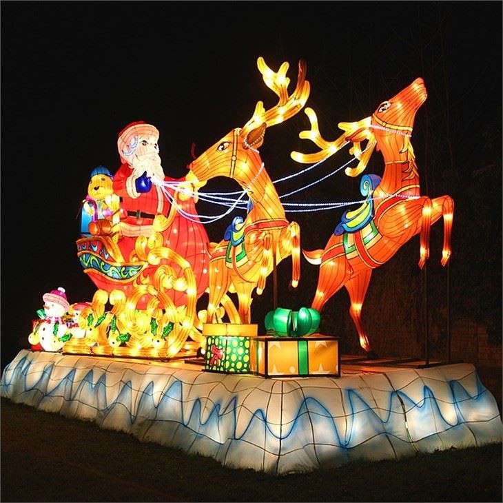 Santa Claus Christmas Light Show Decoration China Illunminated Lantern Festival