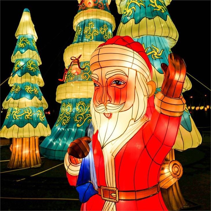 Santa Claus Christmas Light Show Decoration China Illunminated Lantern Festival